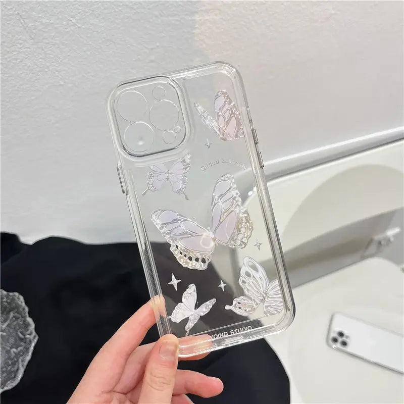 Butterfly Transparent Phone Case - iPhone 13 Pro Max / 13 