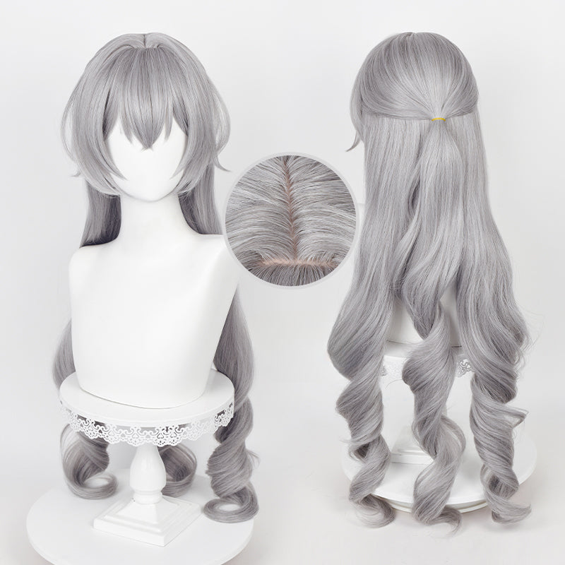 Honkai Star Rail Bronia Cute Long Curly Gray Wig ON827 KawaiiMoriStore