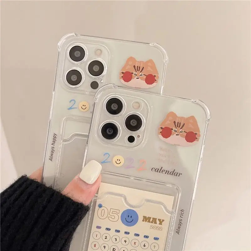 Calendar 2022 Transparent Phone Case - iPhone 13 Pro Max / 13 Pro / 13 / 12 Pro Max / 12 Pro / 12 / 11 Pro Max / 11 / XS Max / XR / XS / X / 8 Plus / 7 Plus-16