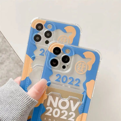 Calendar 2022 Transparent Phone Case - iPhone 13 Pro Max / 13 Pro / 13 / 13 mini / 12 Pro Max / 12 Pro / 12 / 12 mini / 11 Pro Max / 11 Pro / 11 / SE / XS Max / XS / XR / X / SE 2 / 8 / 8 Plus / 7 / 7 Plus-10