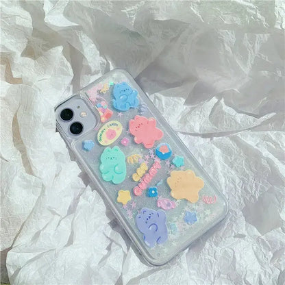 Candy Color Cartoon Printing iPhone Case W008 - iphone case