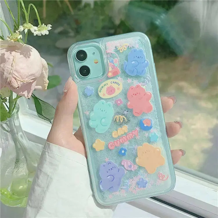 Candy Color Cartoon Printing iPhone Case W008 - iphone case
