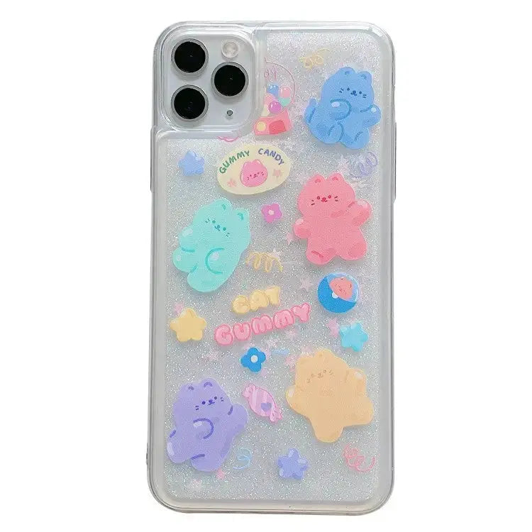 Candy Color Cartoon Printing iPhone Case W008 - iphone case