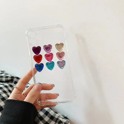 Candy Color Rhinestone Hearts iPhone Case BP133 - iphone 
