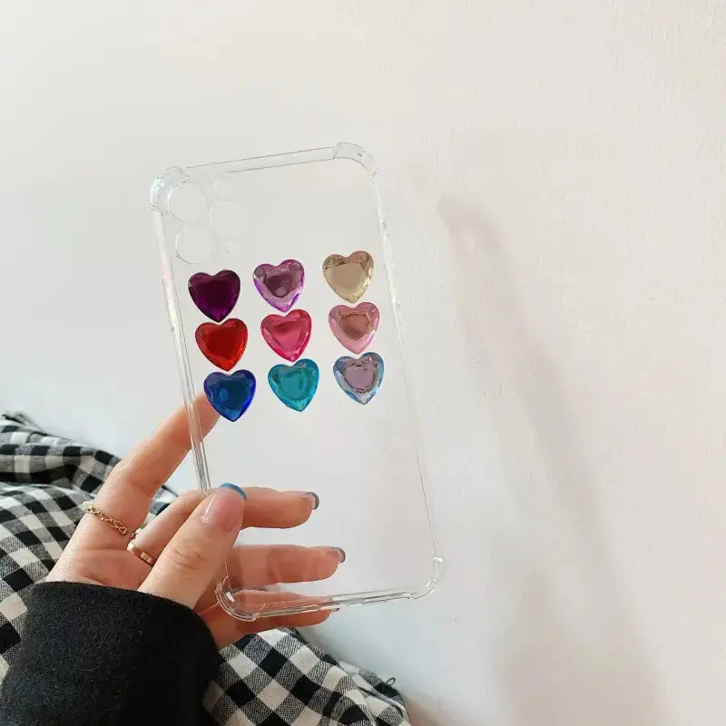Candy Color Rhinestone Hearts iPhone Case BP133 - iphone 
