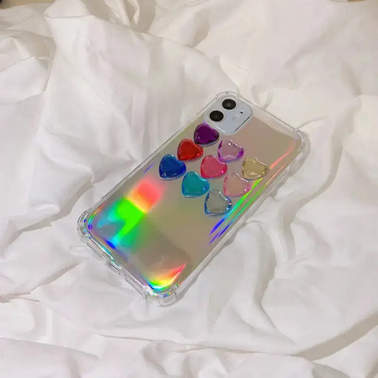 Candy Color Rhinestone Hearts iPhone Case BP133 - iphone 