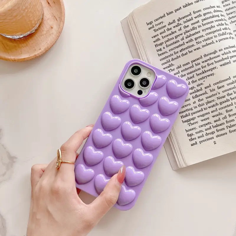 Candy Colors Solid Hearts iPhone Case W025 - iphone case