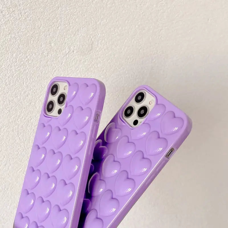 Candy Colors Solid Hearts iPhone Case W025 - iphone case