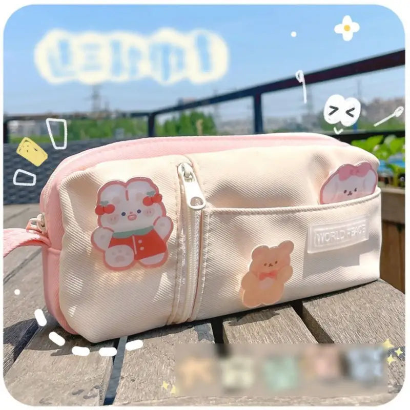 Canvas Pencil Case / Brooch / Set Cg210 - Stationery