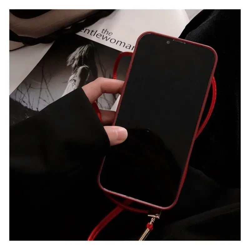 Card Holder Neck Strap Phone Case - Samsung-15