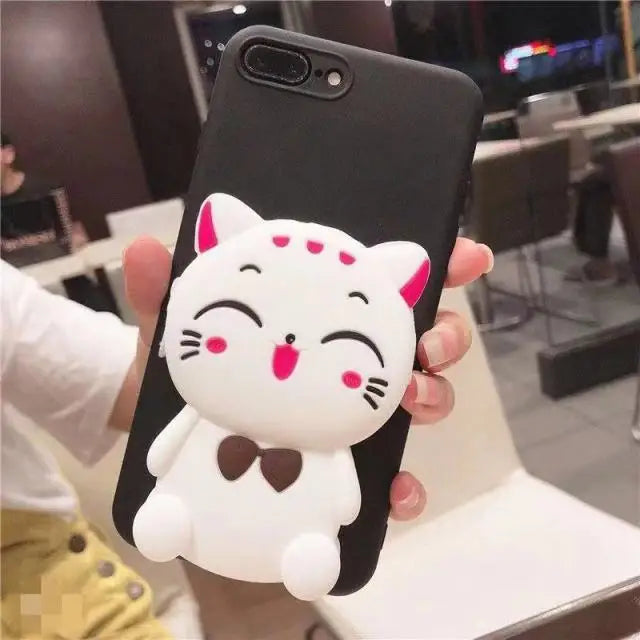 Cartoon Cat Wallet Oneplus Phone Case BC121 - For Oneplus 