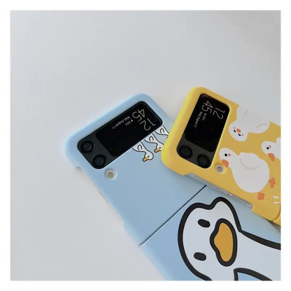 Cartoon Duck Mobile Phone Case - Samsung Galaxy Z Flip 3 / 