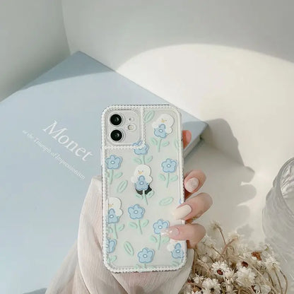 Cartoon Flower Phone Case - Iphone 7 / 8 / Se, 7 Plus / 8 Plus, X / Xs, Xs Max, Xr, 11, 11 Pro, 11 Pro Max, 12 Mini, 12, 12 Pro, 12 Pro Max, 13mini, 13, 13pro, 13pro Max-4