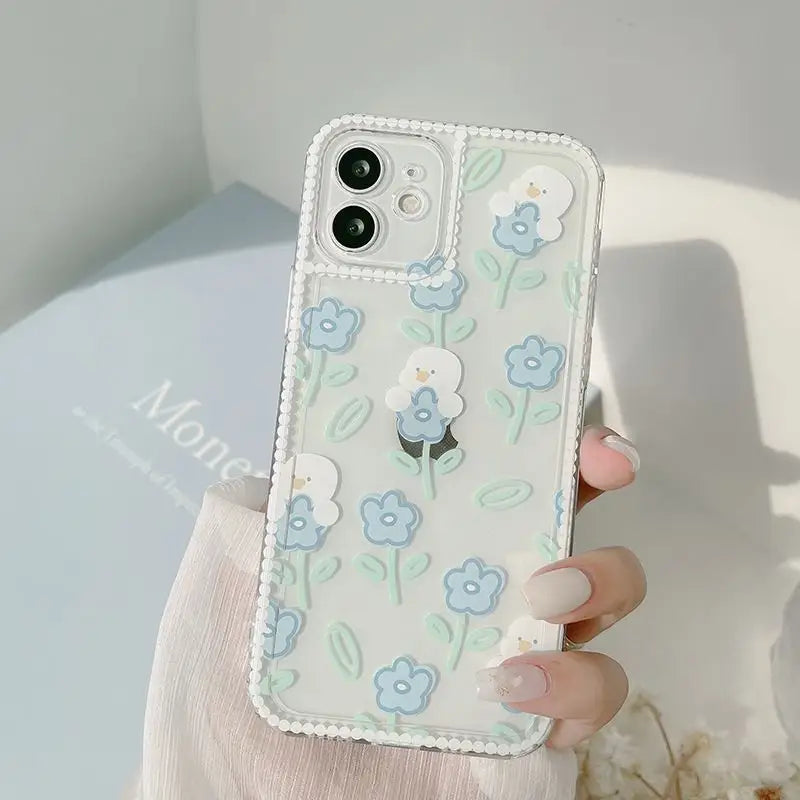 Cartoon Flower Phone Case - Iphone 7 / 8 / Se, 7 Plus / 8 Plus, X / Xs, Xs Max, Xr, 11, 11 Pro, 11 Pro Max, 12 Mini, 12, 12 Pro, 12 Pro Max, 13mini, 13, 13pro, 13pro Max-5