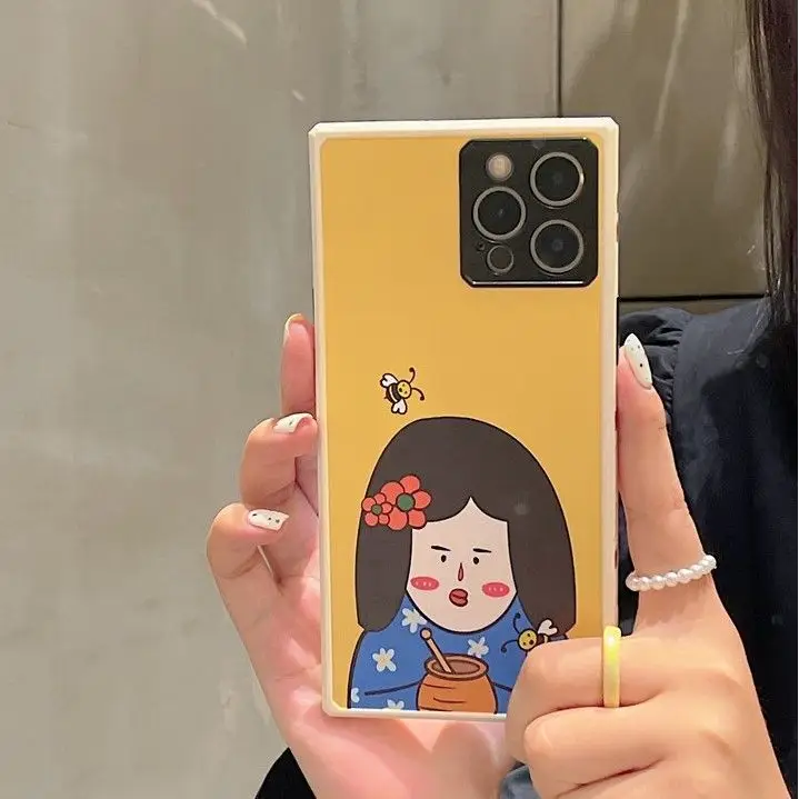 Cartoon Girl Phone Case - iPhone 12 Pro Max / 12 Pro / 12 / 