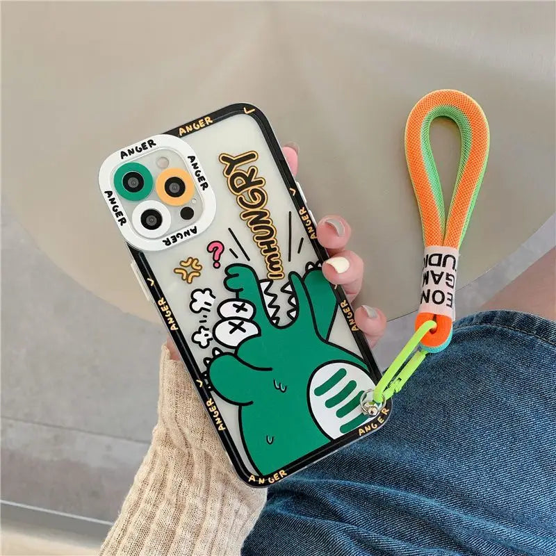 Cartoon Hand Strap Phone Case - iPhone 12 Pro Max / 12 Pro /