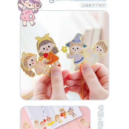 Cartoon Metal Chained Bookmark Cg498 - Stationery