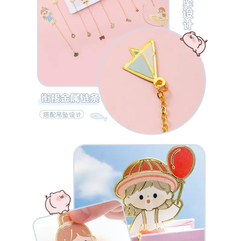 Cartoon Metal Chained Bookmark Cg498 - Stationery