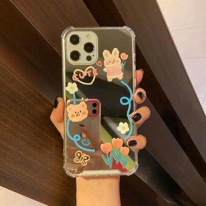 Cartoon Mirror Phone Case For iPhone SE / 7 / 7 Plus / 8 / 8