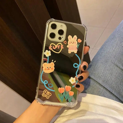 Cartoon Mirror Phone Case For iPhone SE / 7 / 7 Plus / 8 / 8