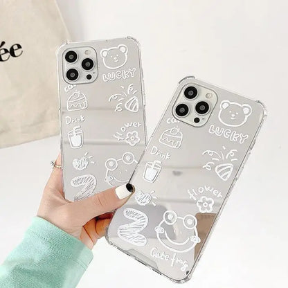 Cartoon Mirrored Phone Case - iPhone 12 Pro Max / 12 Pro / 