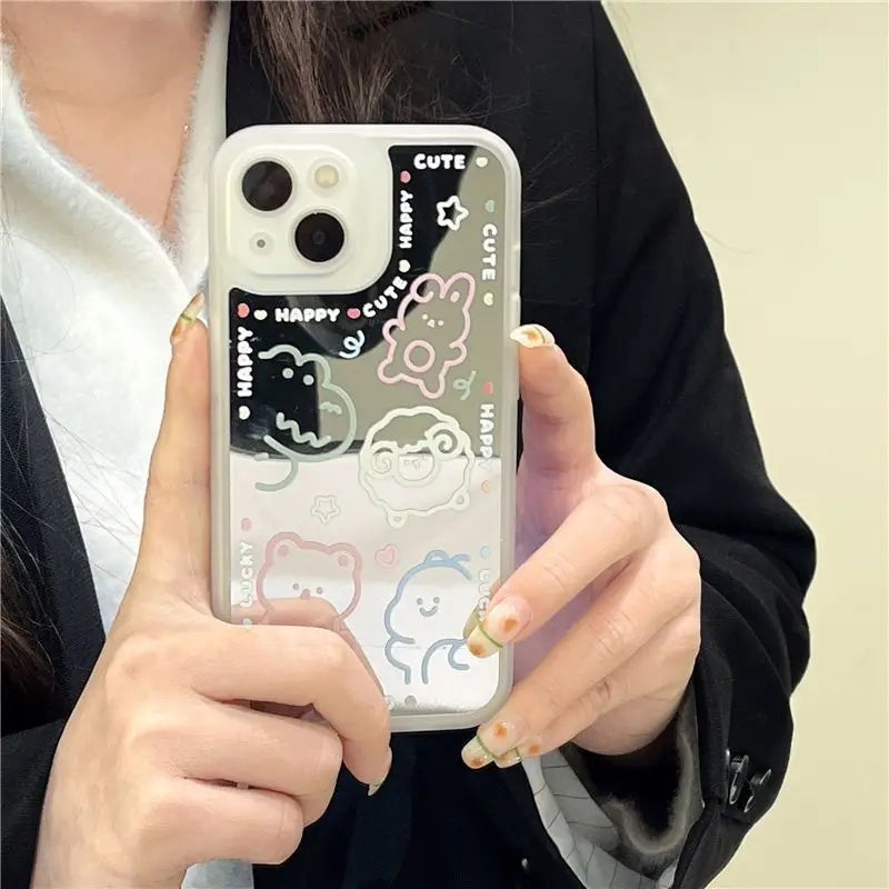 Cartoon Mirrored Phone Case - iPhone 13 Pro Max / 13 Pro / 