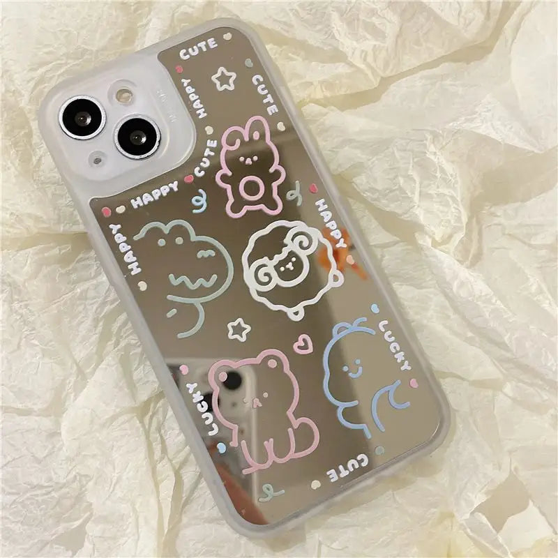 Cartoon Mirrored Phone Case - iPhone 13 Pro Max / 13 Pro / 