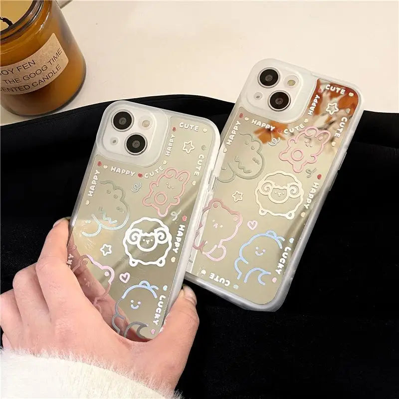 Cartoon Mirrored Phone Case - iPhone 13 Pro Max / 13 Pro / 