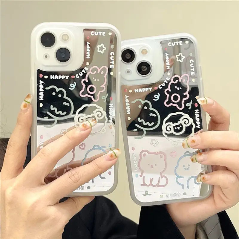 Cartoon Mirrored Phone Case - iPhone 13 Pro Max / 13 Pro / 