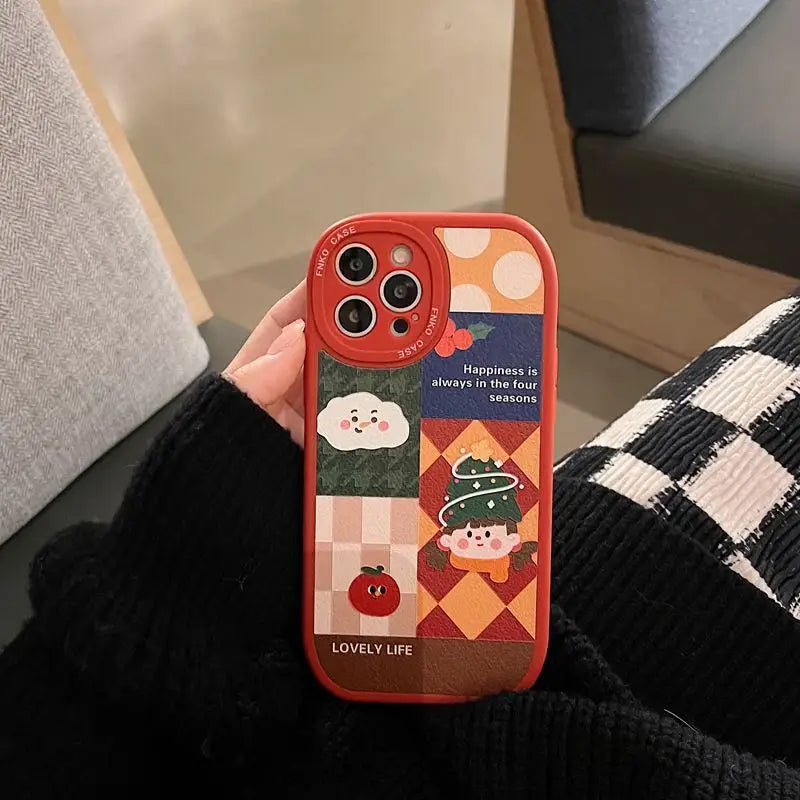 Cartoon Patterned Phone Case - iPhone 7 Plus / 8 Plus / X / XR / XS / XS Max / 11 / 11 Pro / 11 Pro Max / 12 / 12 Pro / 12 Pro Max / 13 / 13 Pro / 13 Pro Max-6