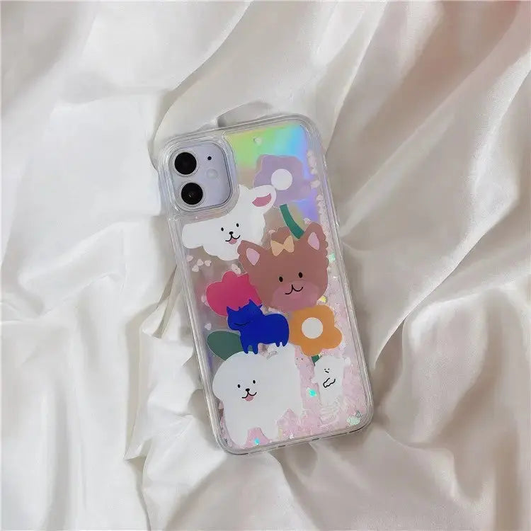 Cartoon Patterns Printing Quicksand iPhone Case BP059 - 