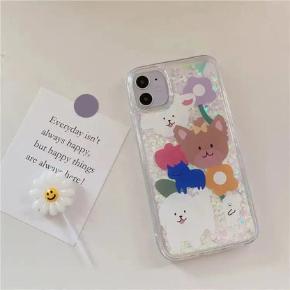 Cartoon Patterns Printing Quicksand iPhone Case BP059 - 