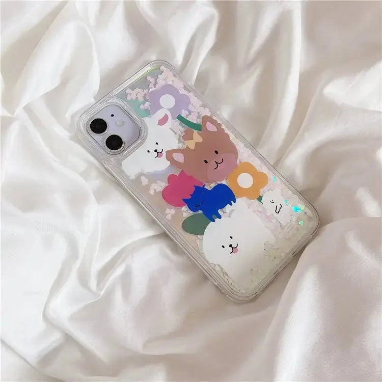 Cartoon Patterns Printing Quicksand iPhone Case BP059 - 