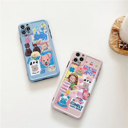 Cartoon Phone Case - iPhone 12 Pro Max / 12 Pro / 12 / 12 mini / 11 Pro Max / 11 Pro / 11 / SE / XS Max / XS / XR / X / SE 2 / 8 / 8 Plus / 7 / 7 Plus-8