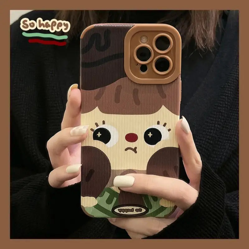 Cartoon Phone Case - iPhone 13 Pro Max / 13 Pro / 13 / 13 mini / 12 Pro Max / 12 Pro / 12 / 12 mini / 11 Pro Max / 11 Pro / 11 / SE / XS Max / XS / XR / X / SE 2 / 8 / 8 Plus / 7 / 7 Plus-9