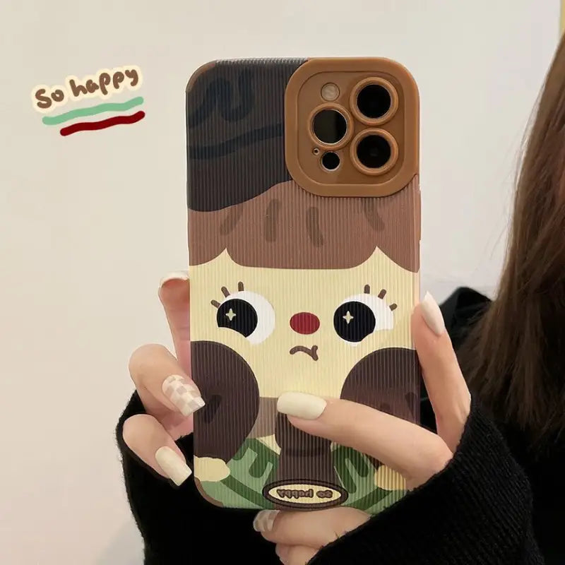 Cartoon Phone Case - iPhone 13 Pro Max / 13 Pro / 13 / 13 mini / 12 Pro Max / 12 Pro / 12 / 12 mini / 11 Pro Max / 11 Pro / 11 / SE / XS Max / XS / XR / X / SE 2 / 8 / 8 Plus / 7 / 7 Plus-10