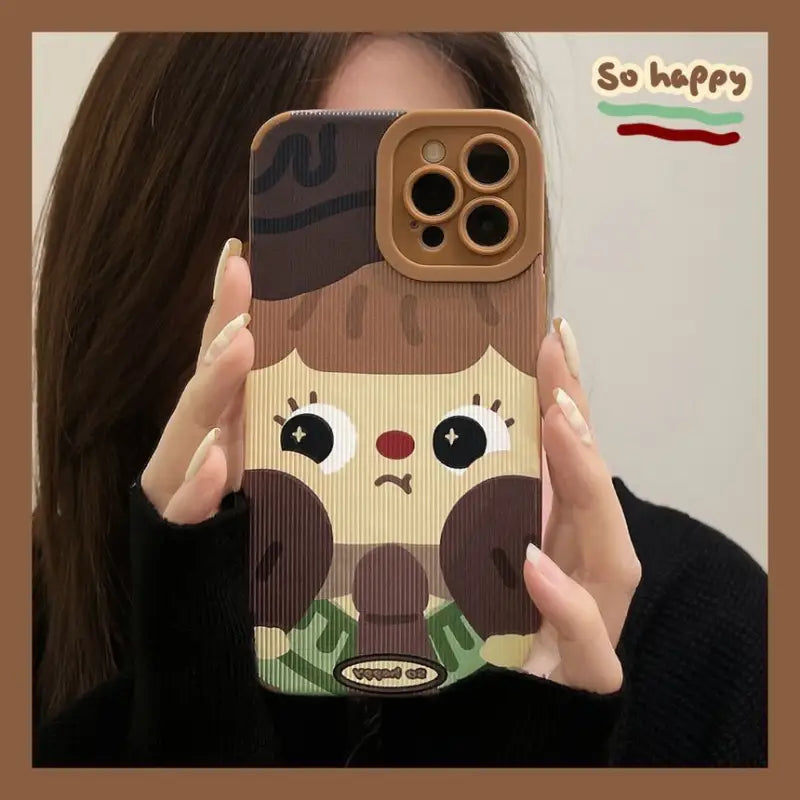 Cartoon Phone Case - iPhone 13 Pro Max / 13 Pro / 13 / 13 mini / 12 Pro Max / 12 Pro / 12 / 12 mini / 11 Pro Max / 11 Pro / 11 / SE / XS Max / XS / XR / X / SE 2 / 8 / 8 Plus / 7 / 7 Plus-7