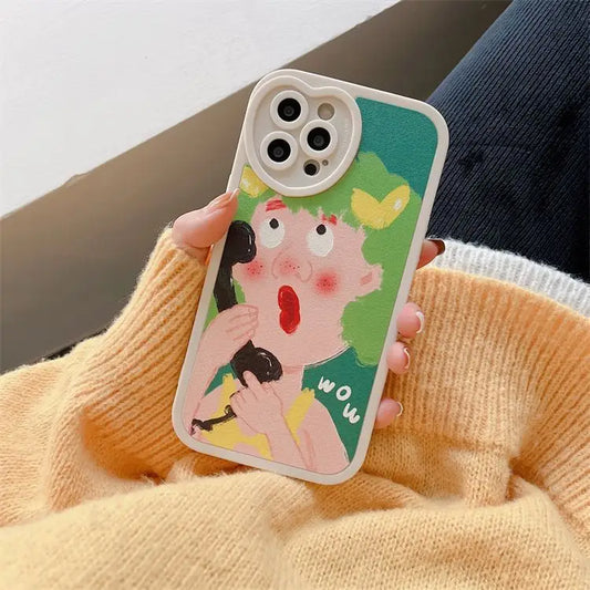 Cartoon Phone Case - iPhone 13 Pro Max / 13 Pro / 13 / 13 mini / 12 Pro Max / 12 Pro / 12 / 12 mini / 11 Pro Max / 11 Pro / 11 / SE / XS Max / XS / XR / X / SE 2 / 8 / 8 Plus / 7 / 7 Plus-2