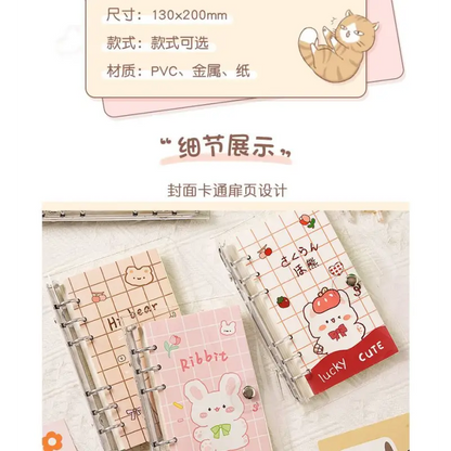 Cartoon Print Loose Leaf Notebook Cg483 - Stationery