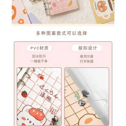 Cartoon Print Loose Leaf Notebook Cg483 - Stationery