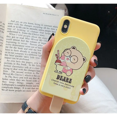 Cartoon Print Mirrored Phone Case with Hair Comb - iPhone 11 Pro Max / 11 Pro / 11 / SE / XS Max / XS / XR / X / SE 2 / 8 / 8 Plus / 7 / 7 Plus-9