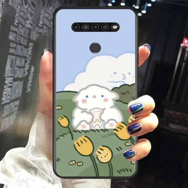 Cartoon Sheep LG Phone Case W128 - For LG G8S ThinQ / Style 