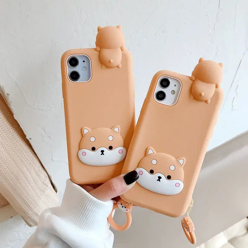 Cartoon Silicone Phone Case- 7 / 7 Plus / 8 / 8 Plus / X/ XR