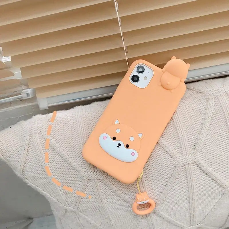 Cartoon Silicone Phone Case- 7 / 7 Plus / 8 / 8 Plus / X/ XR