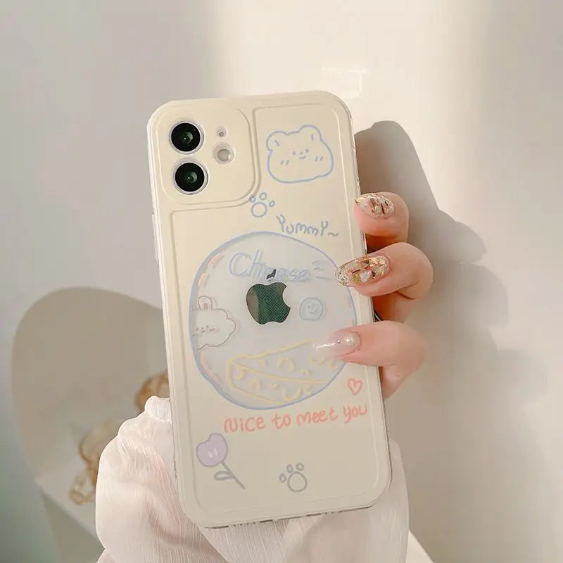 Cartoon Transparent Phone Case - iPhone 12 Pro Max / 12 Pro / 12 / 12 mini / 11 Pro Max / 11 Pro / 11 / SE / XS Max / XS / XR / X / SE 2 / 8 / 8 Plus / 7 / 7 Plus-10