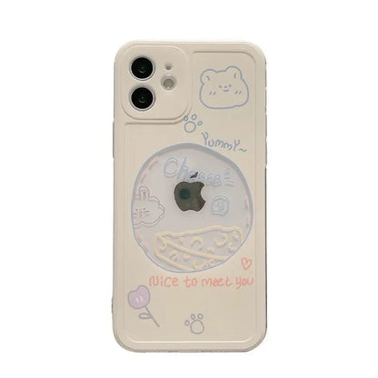 Cartoon Transparent Phone Case - iPhone 12 Pro Max / 12 Pro / 12 / 12 mini / 11 Pro Max / 11 Pro / 11 / SE / XS Max / XS / XR / X / SE 2 / 8 / 8 Plus / 7 / 7 Plus-4