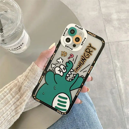 Cartoon Transparent Phone Case - iPhone 12 Pro Max / 12 Pro / 12 / 12 mini / 11 Pro Max / 11 Pro / 11 / SE / XS Max / XS / XR / X / SE 2 / 8 / 8 Plus / 7 / 7 Plus-9