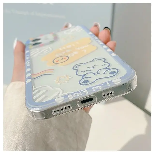 Cartoon Transparent Phone Case - iPhone 13 Pro Max / 13 Pro / 13 / 13 mini / 12 Pro Max / 12 Pro / 12 / 12 mini / 11 Pro Max / 11 Pro / 11 / SE / XS Max / XS / XR / X / SE 2 / 8 / 8 Plus / 7 / 7 Plus / Huawei-6