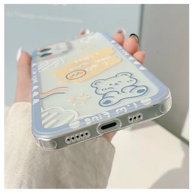 Cartoon Transparent Phone Case - iPhone 13 Pro Max / 13 Pro / 13 / 13 mini / 12 Pro Max / 12 Pro / 12 / 12 mini / 11 Pro Max / 11 Pro / 11 / SE / XS Max / XS / XR / X / SE 2 / 8 / 8 Plus / 7 / 7 Plus / Huawei-6