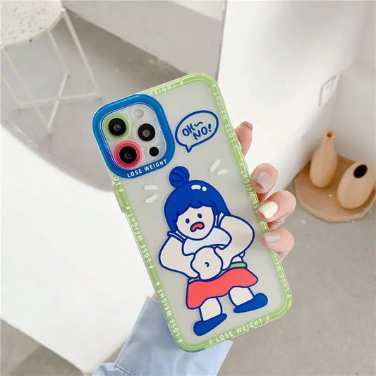 Cartoon Transparent Phone Case - iPhone 13 Pro Max / 13 Pro / 13 / 13 mini / 12 Pro Max / 12 Pro / 12 / 12 mini / 11 Pro Max / 11 Pro / 11 / SE / XS Max / XS / XR / X / SE 2 / 8 / 8 Plus / 7 / 7 Plus-2